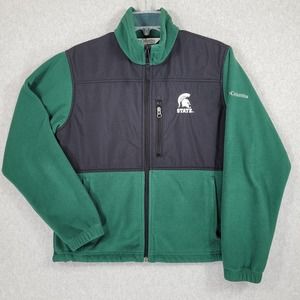 Michigan State University Jacket Womens Medium Spartans Columbia Full Zip